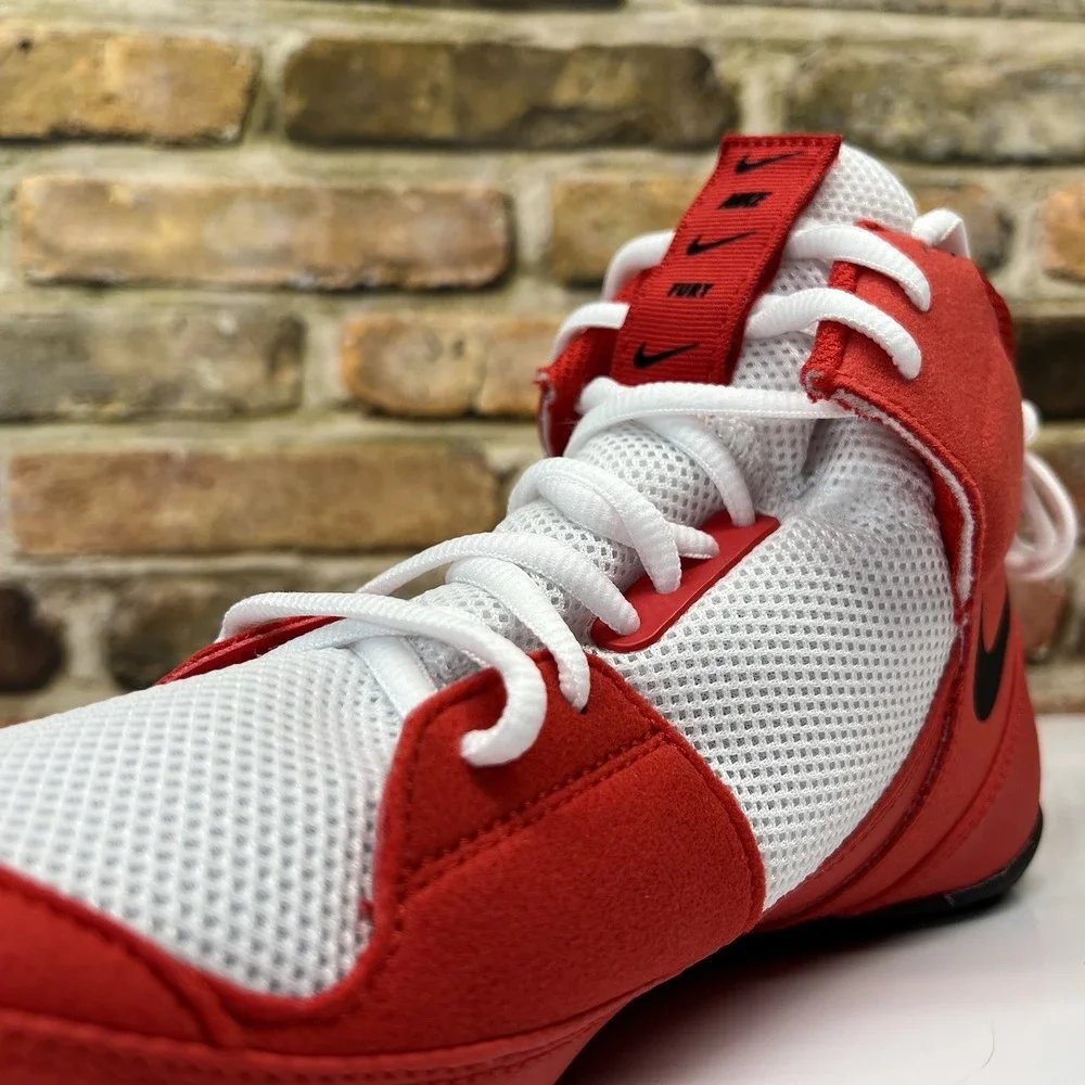 Nike Fury Wrestling MMA Mens Size 10.5 Shoes University Red White Black